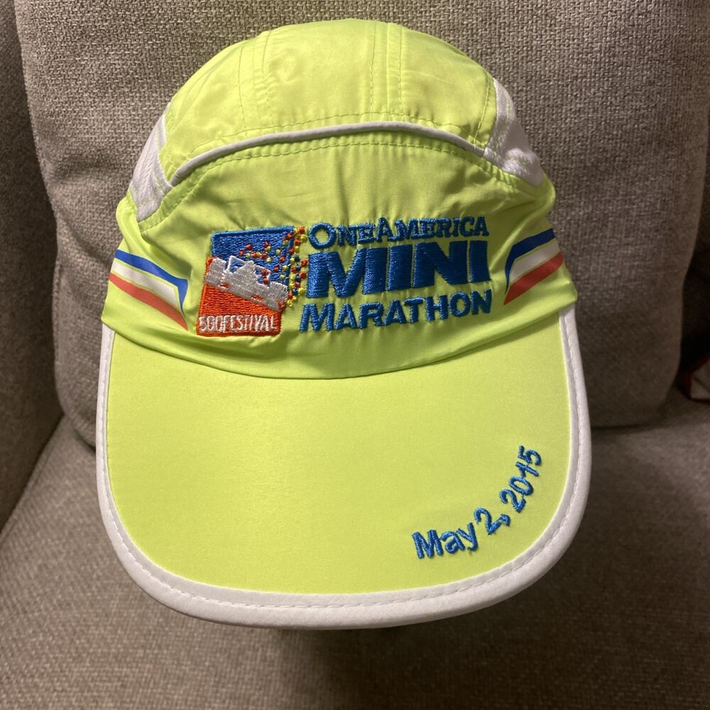 Indy 500 Mini Marathon 2015 One America Hat Adjustable Cap Lightweight, Yellow ￼